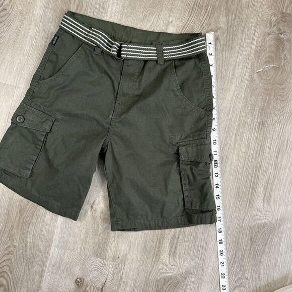 Ring Of Fire Shorts - Dark Green - Boys Size 14 with belt - Picture 6 of 9
